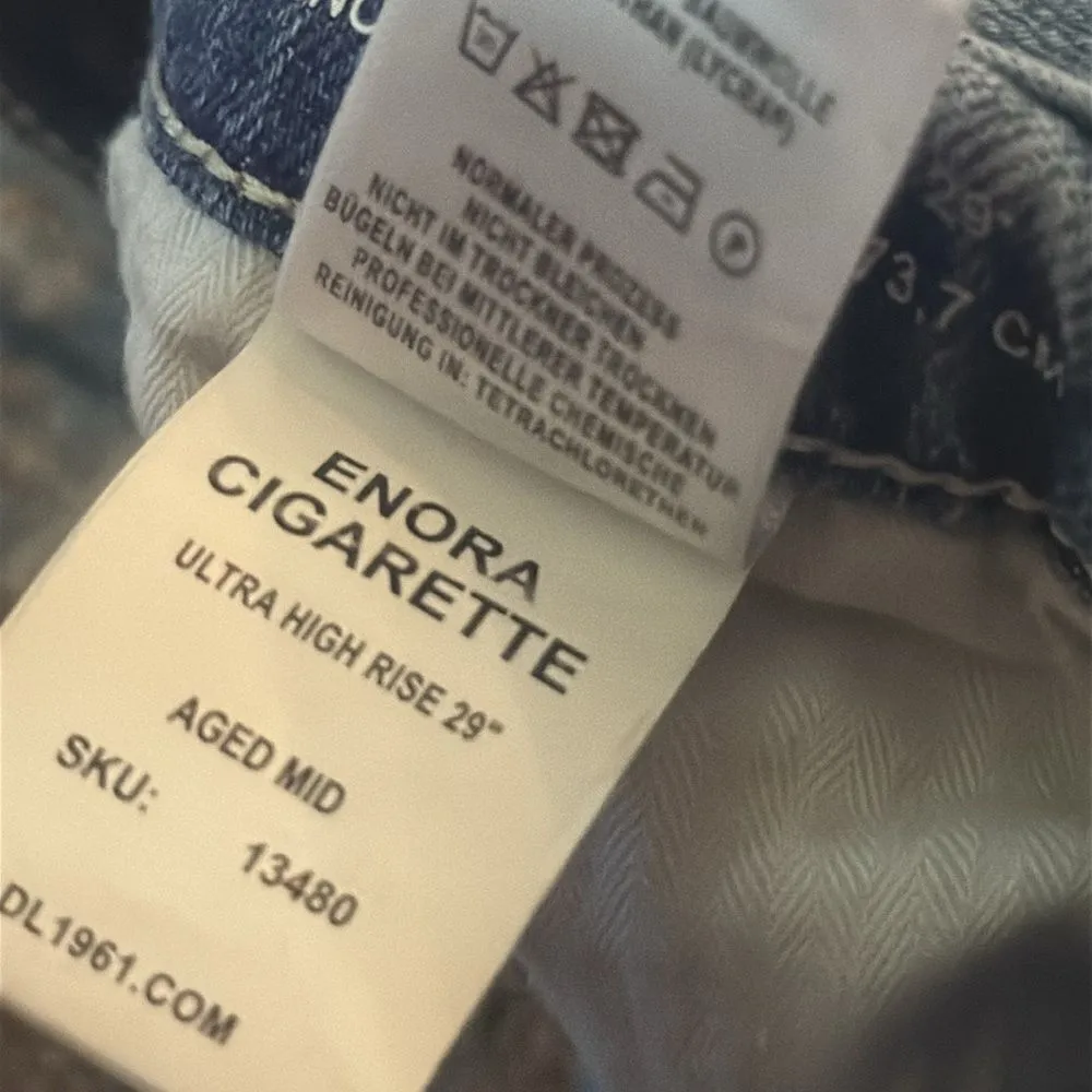 DL1961 Enora Cigarette Jeans Womens 29 Blue Stretch Ultra High Rise 29 - Image 10