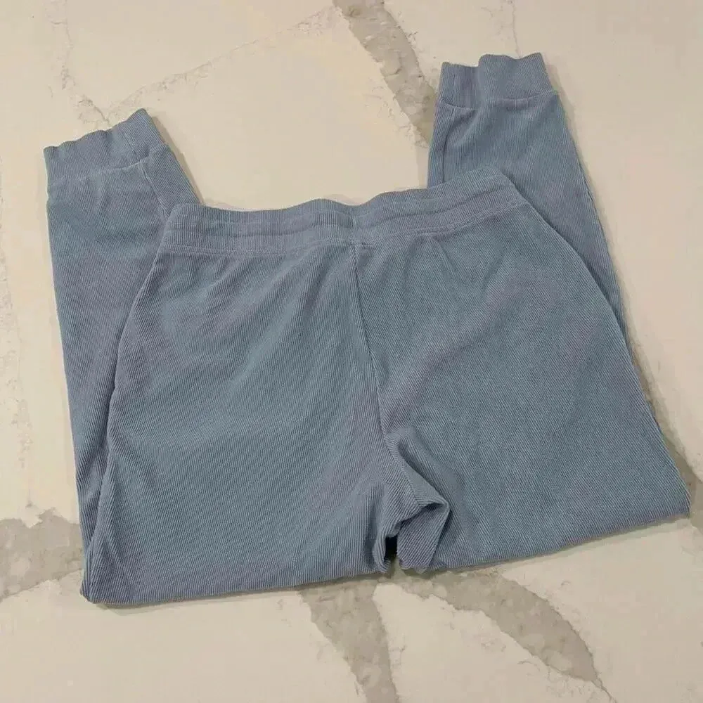 Marc New York Andrew Marc Blue Rib Knit Soft Slim Jogger Pants Women’s Medium - Image 6