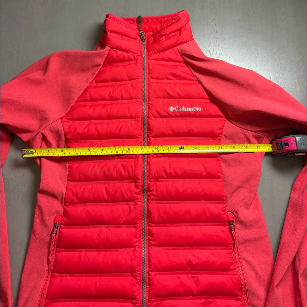 Columbia Flash Forward Hybrid Puffer Jacket 650 Fill Red Winter Coat Ski Hiking - Image 11