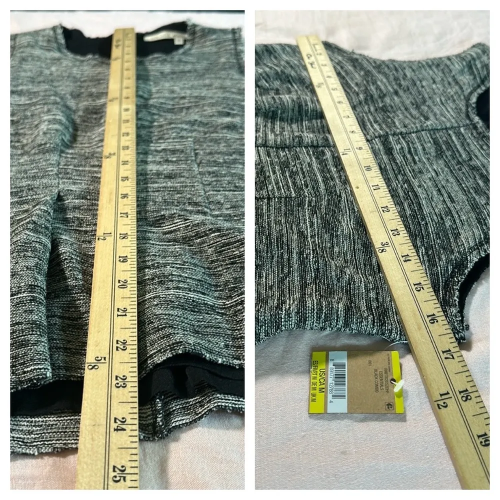 Rachel Roy Women's Pleated Textured Asymmetrical Tank Top size Medium Black NEW - Image 10