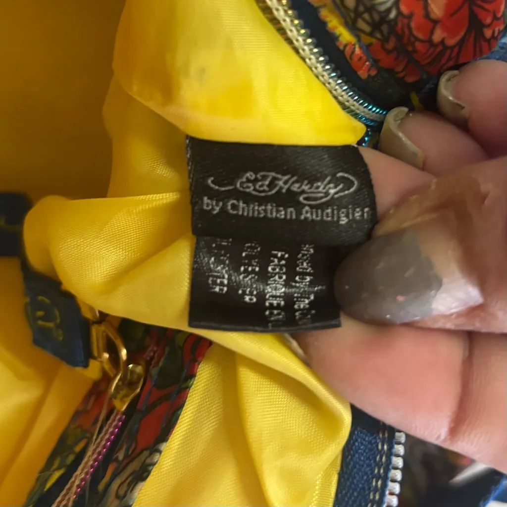 Ed Hardy Butterfly Floral Y2k Preppy Streetwear Colorful Pockets Shoulder Bag M - Image 8