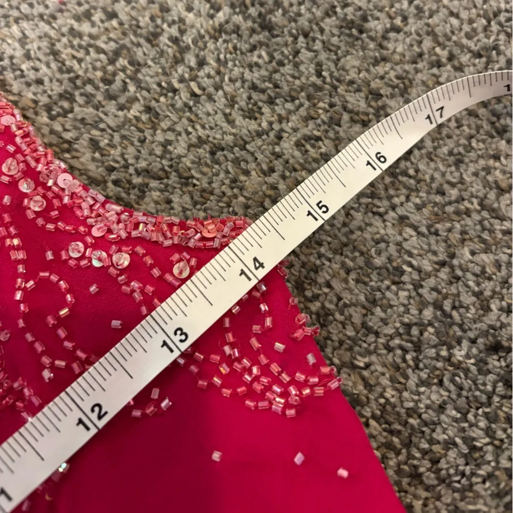 Silk Beaded Fairy Dress Pink Size 6 - Image 5