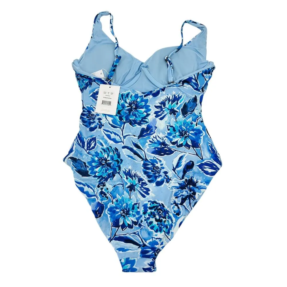 Andie The Bala One Piece Swimsuit Blue Floral Size Medium NEW with Tags! - Image 8