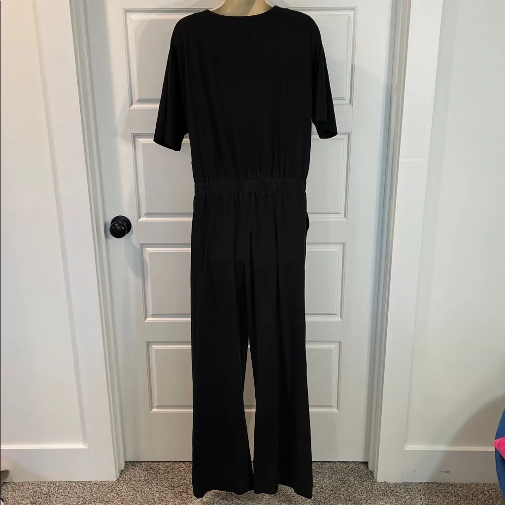 Pact  Revive Deep-V Black Jumpsuit Size Medium - Image 7
