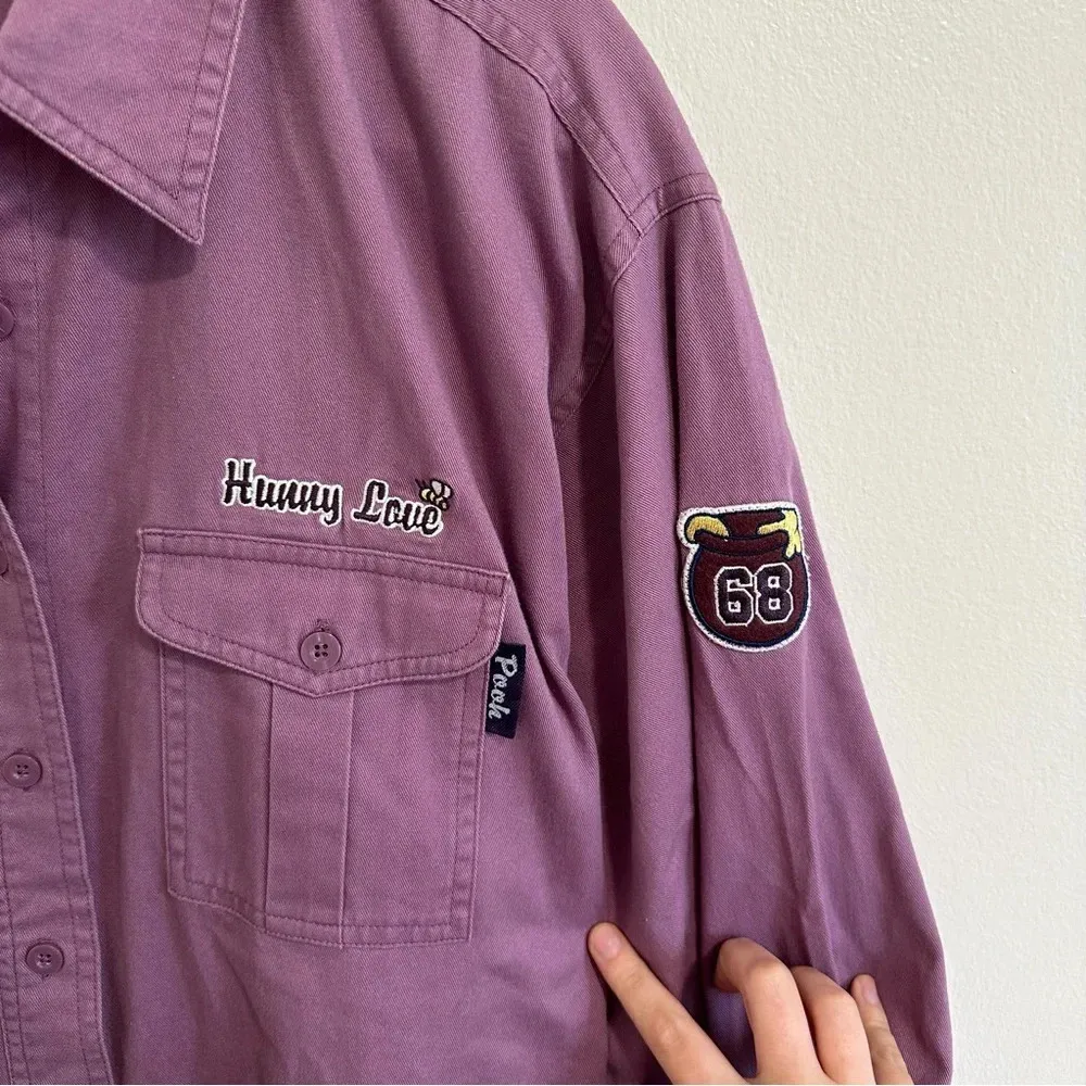 Vintage Disney Winnie the Pooh patchwork button up Large - Image 3