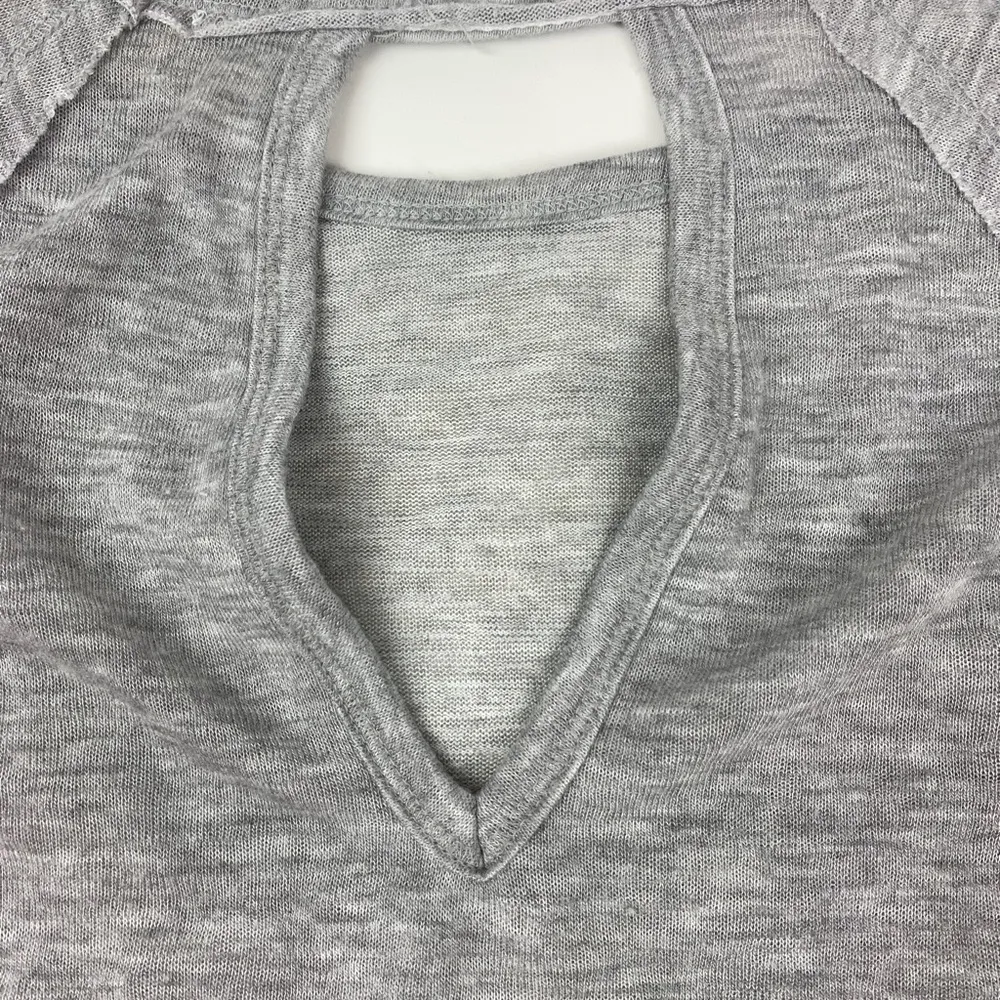 Altard State Gray Lace Detail Top with Bell Sleeves S - Image 8