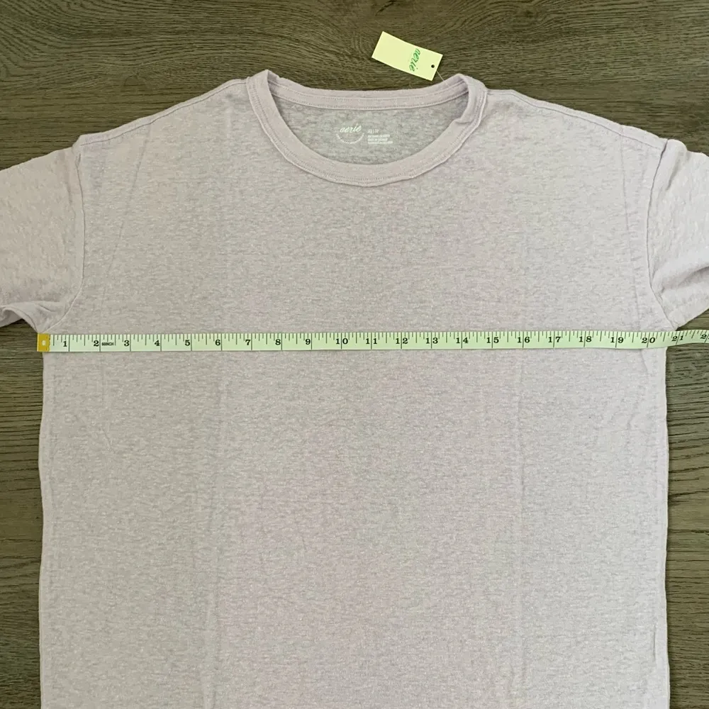 Aerie ‘Shore Thing’ Linen Blend Lightweight T-shirt - Size XS - Lavender‎ - NWT - Image 4