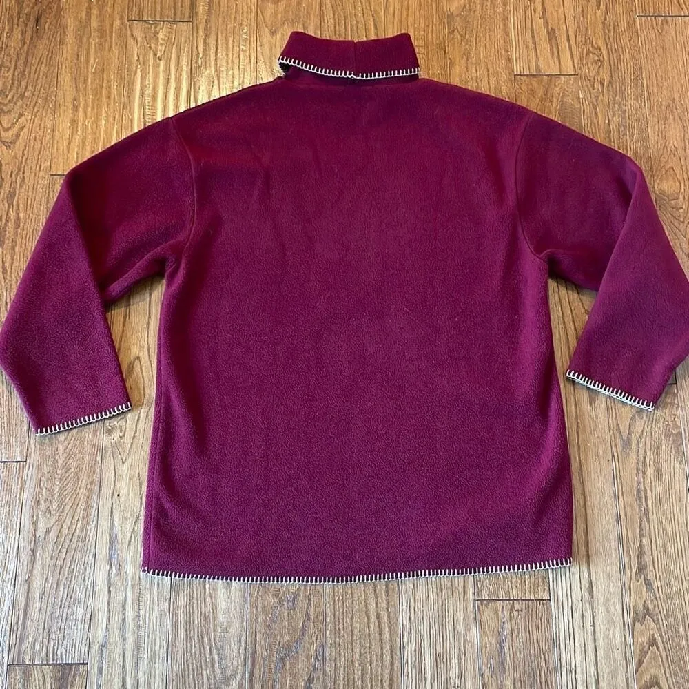 Woolrich Vintage stitch trim long long fleece pullover XL - Image 8