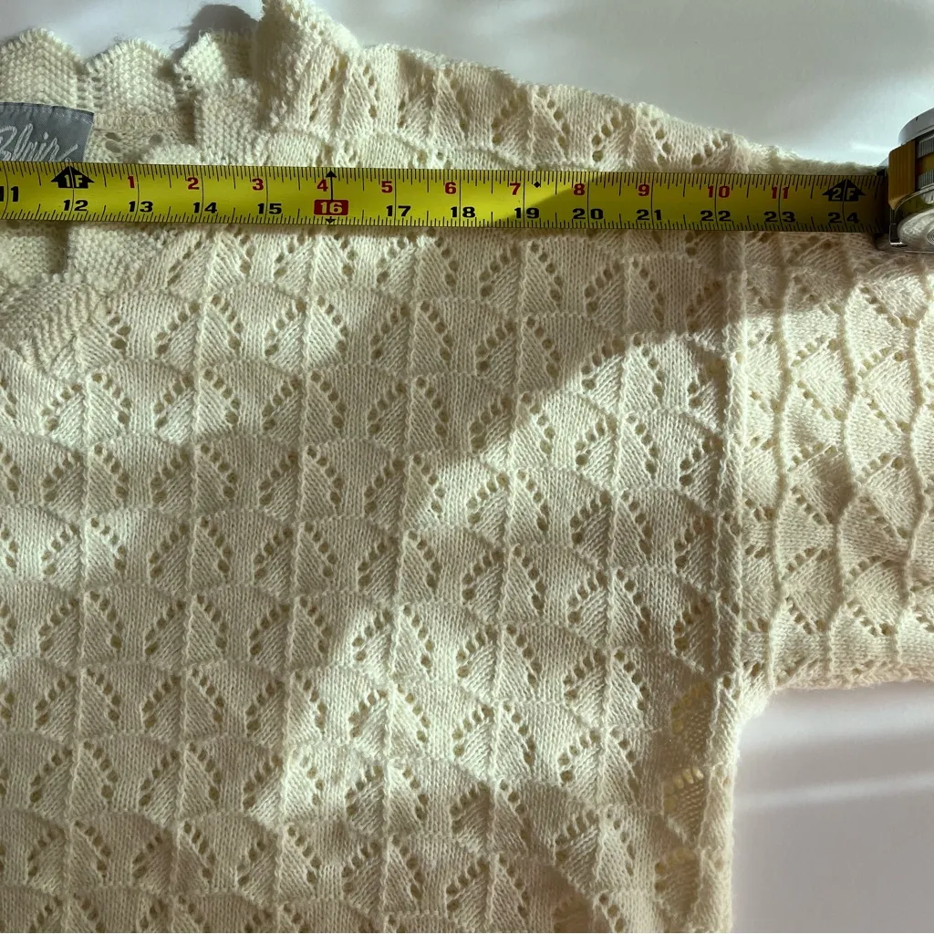 Vintage Blaire Ivory Knit Sweater•Sz L - Image 7