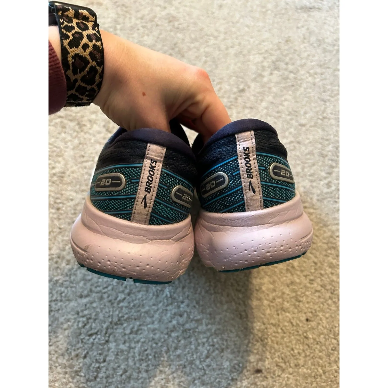 Brooks Glycerin 20 Blue‎ Running Shoes 1203691B499 Sneakers Women Size 9.5 - Image 2