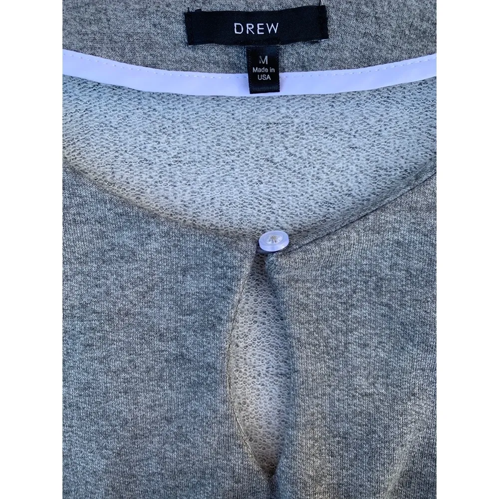 Gray Ruffle Sleeve Sweatshirt Pull Over Anthropologie Medium - Image 4