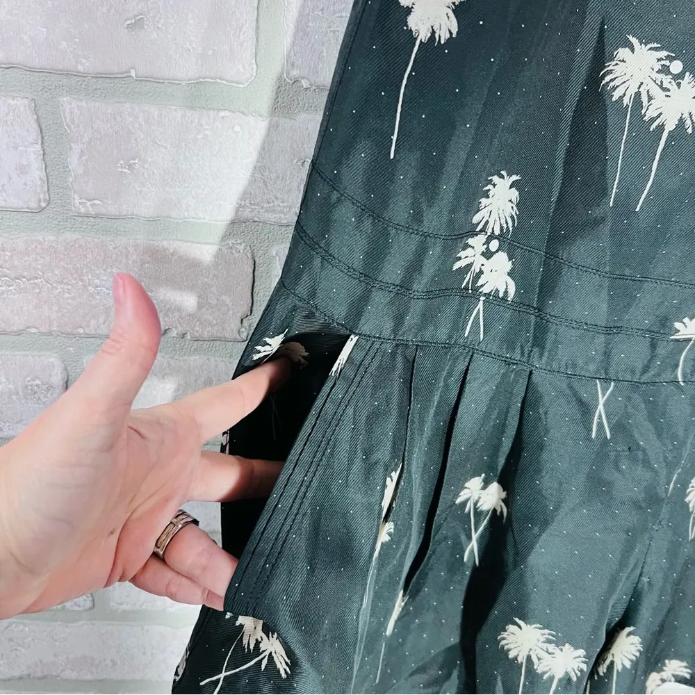 Rag & Bone Dune Palm Print Silk Romper Size 4 - Image 8