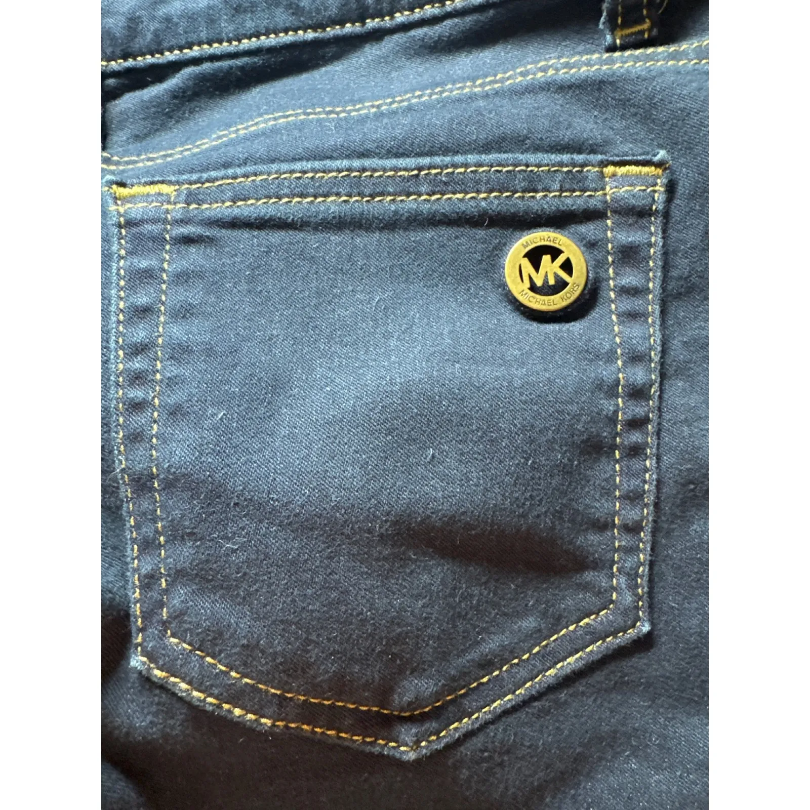 Michael Kors Women Dark Wash Stretch Denim Skinny Jeans Size 10 W 31 Inseam 25 - Image 11