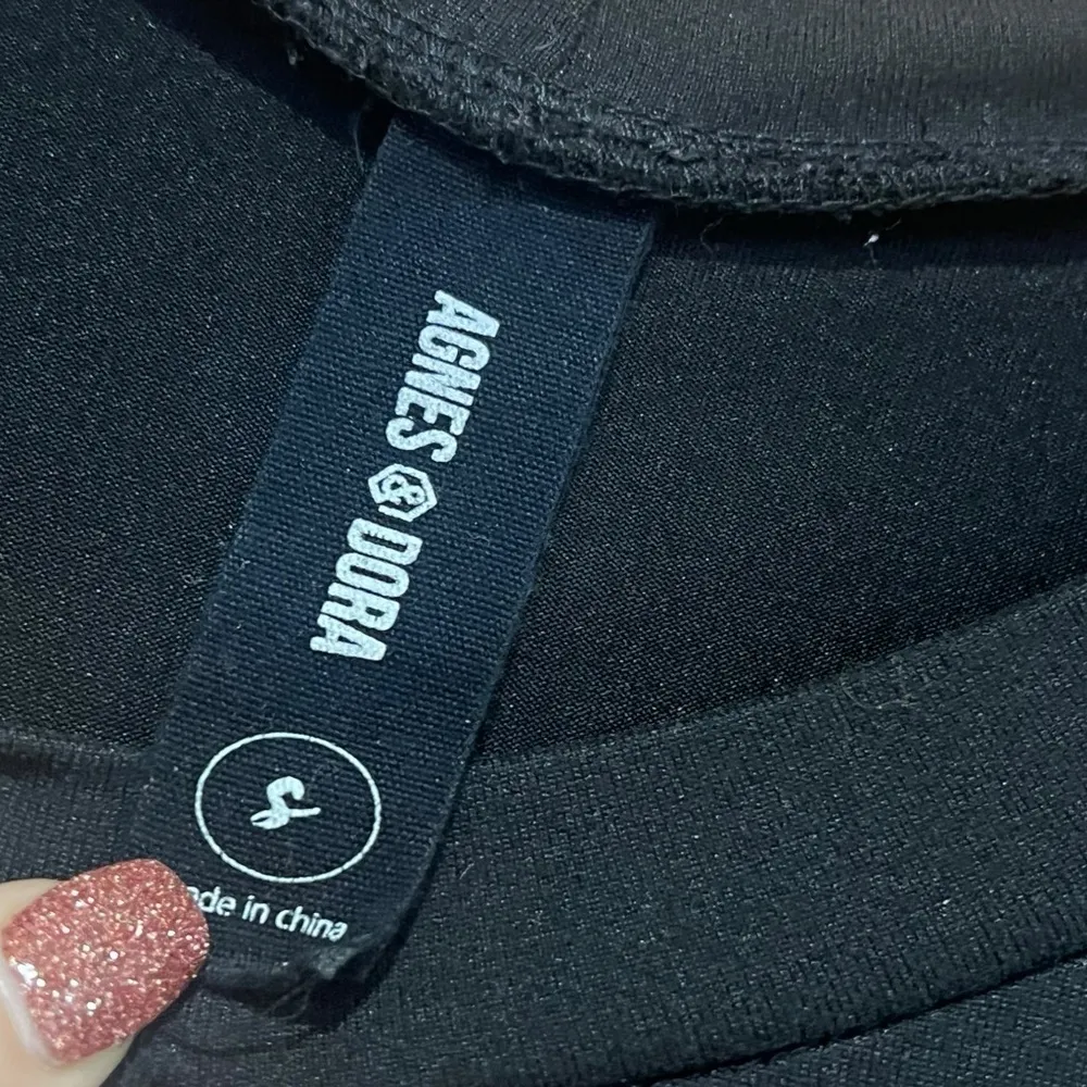 Agnes & Dora Black Layered Top Women's Small - Image 2