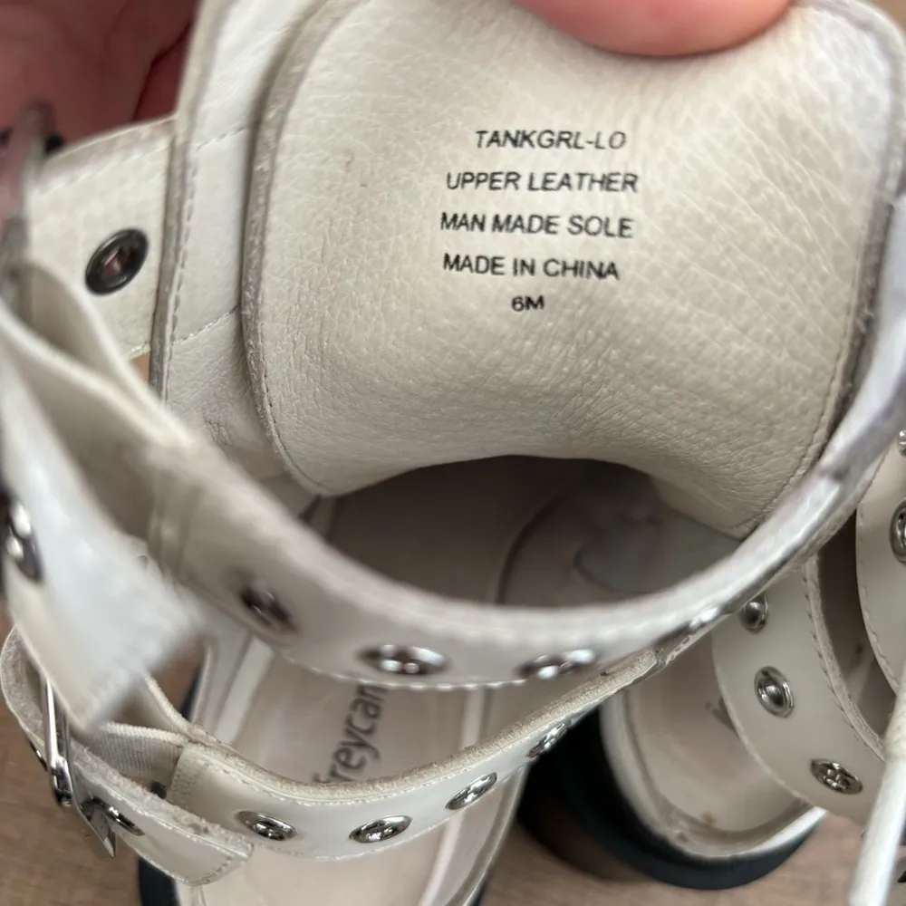 jeffrey campbell tankgrl-lo white buckle cutout moto boots - Image 7