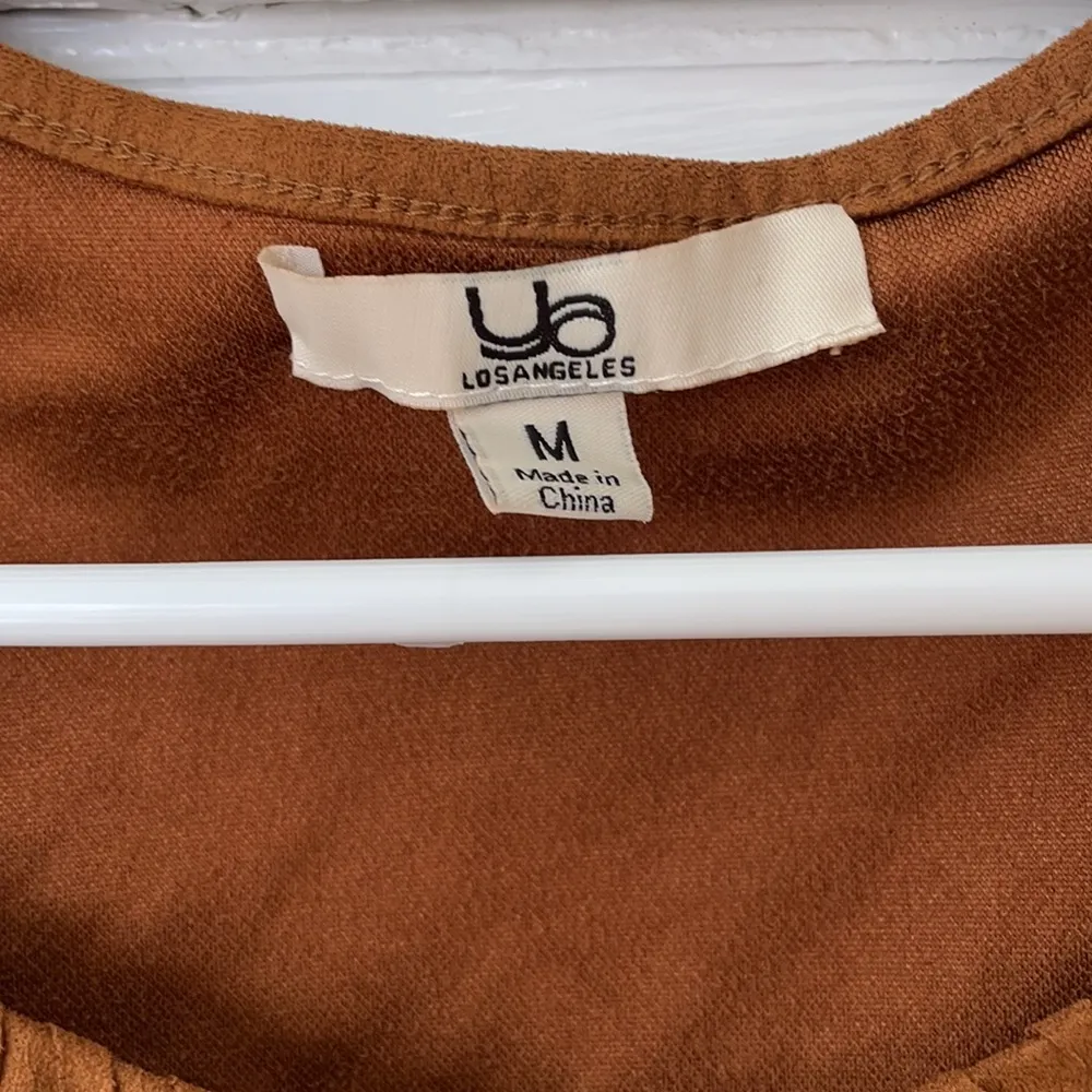 Open Back YA Los Angeles Faux Suede Crop - Size Medium - Image 5