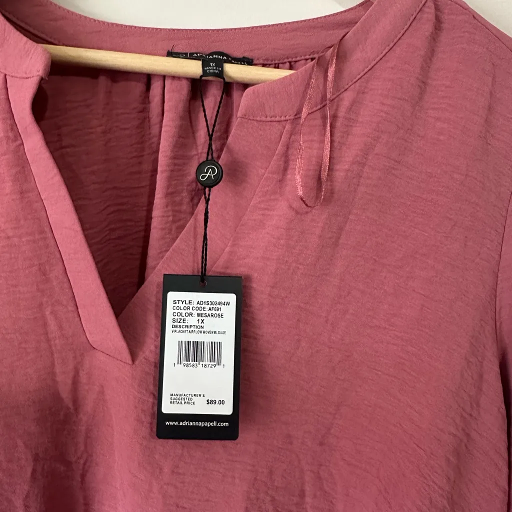 Adrianna Papell Rose V-Neck Blouse - Image 5