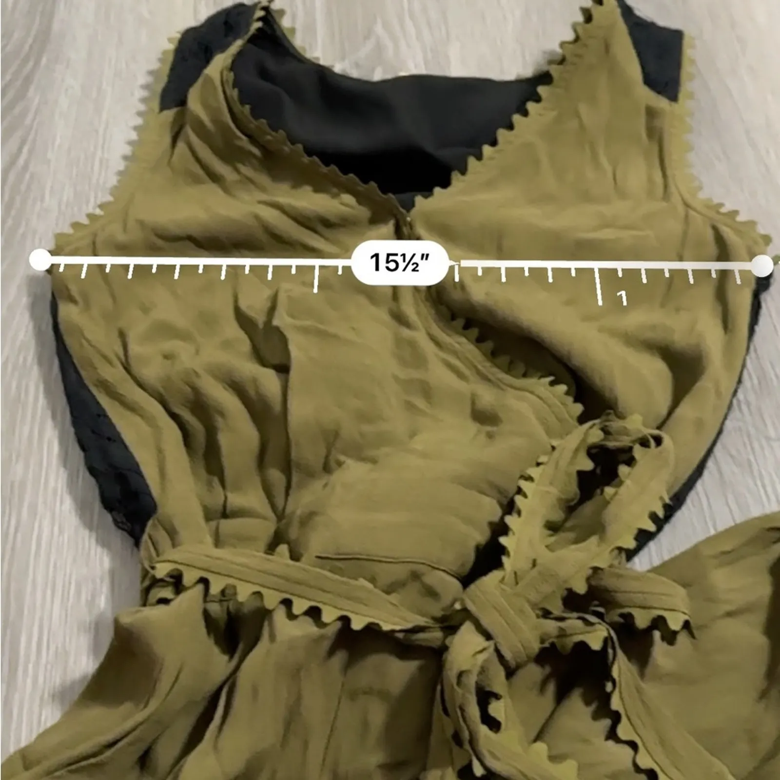Anthropologie Leifsdottir Sani Sleeveless Green Surplice Wrap Utility‎ Jumpsuita - Image 14