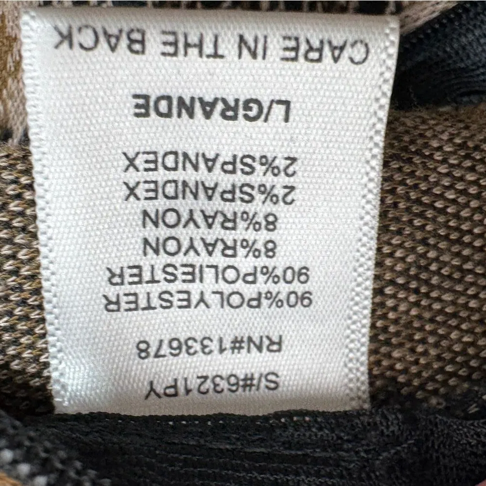 Love Tree Houndstooth Knit Button Side Mini Skort Tan‎ Black Large - Image 11