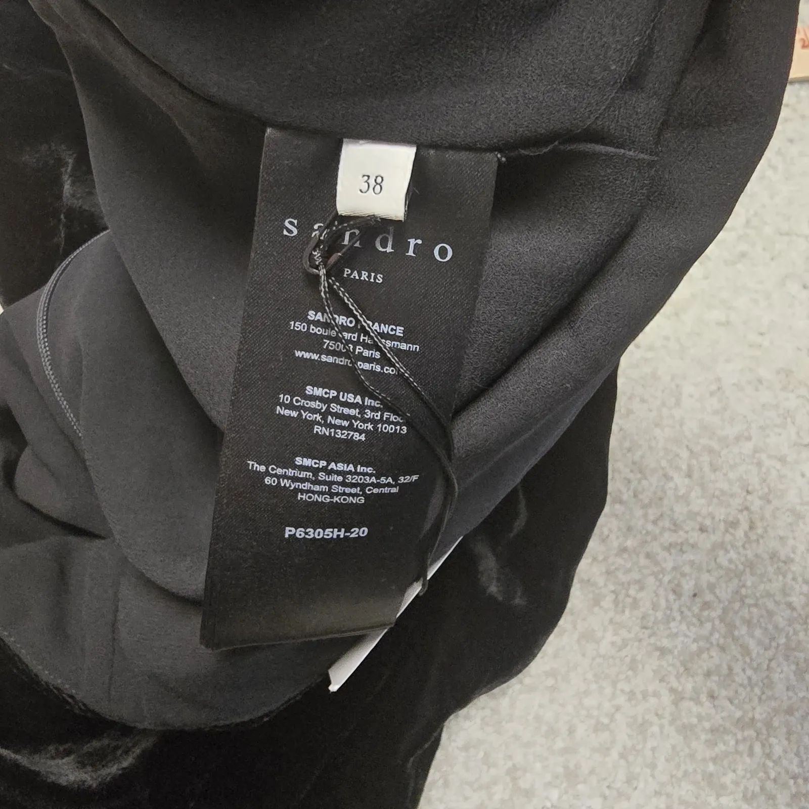 Sandro Paris Emilia Lace-Embroidered Straight-Leg Velour Jumpsuit US S/FR38 $445 - Image 8