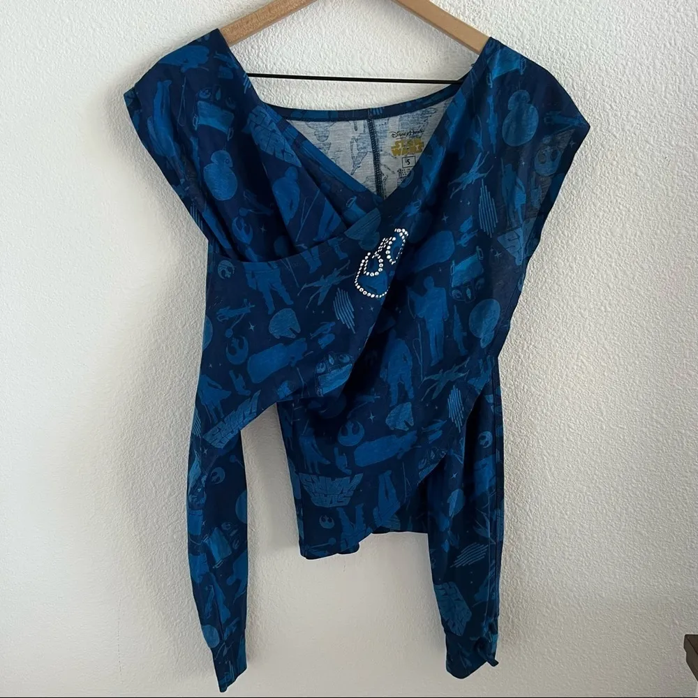 Disney Parks Star Wars Rebel Alliance Open Shoulder Trendy Costume Style Top S - Image 2