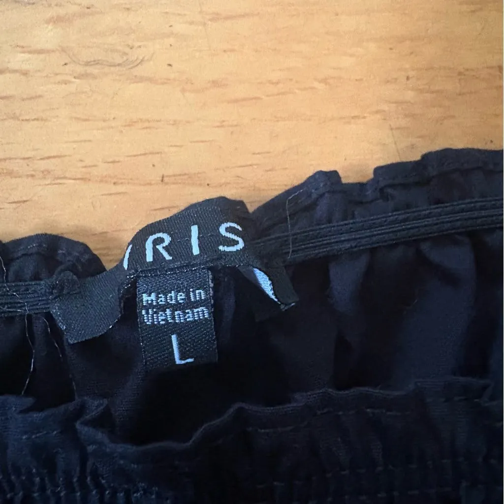 Iris Black Off The Shoulder Corset Top Size Large - Image 4
