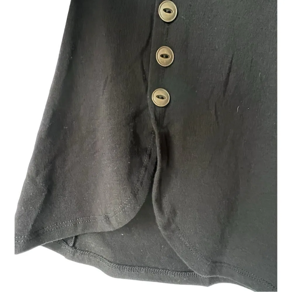 Women’s Sheila Rosebutton detail long sleeve casual blouse tunic black size S. - Image 3