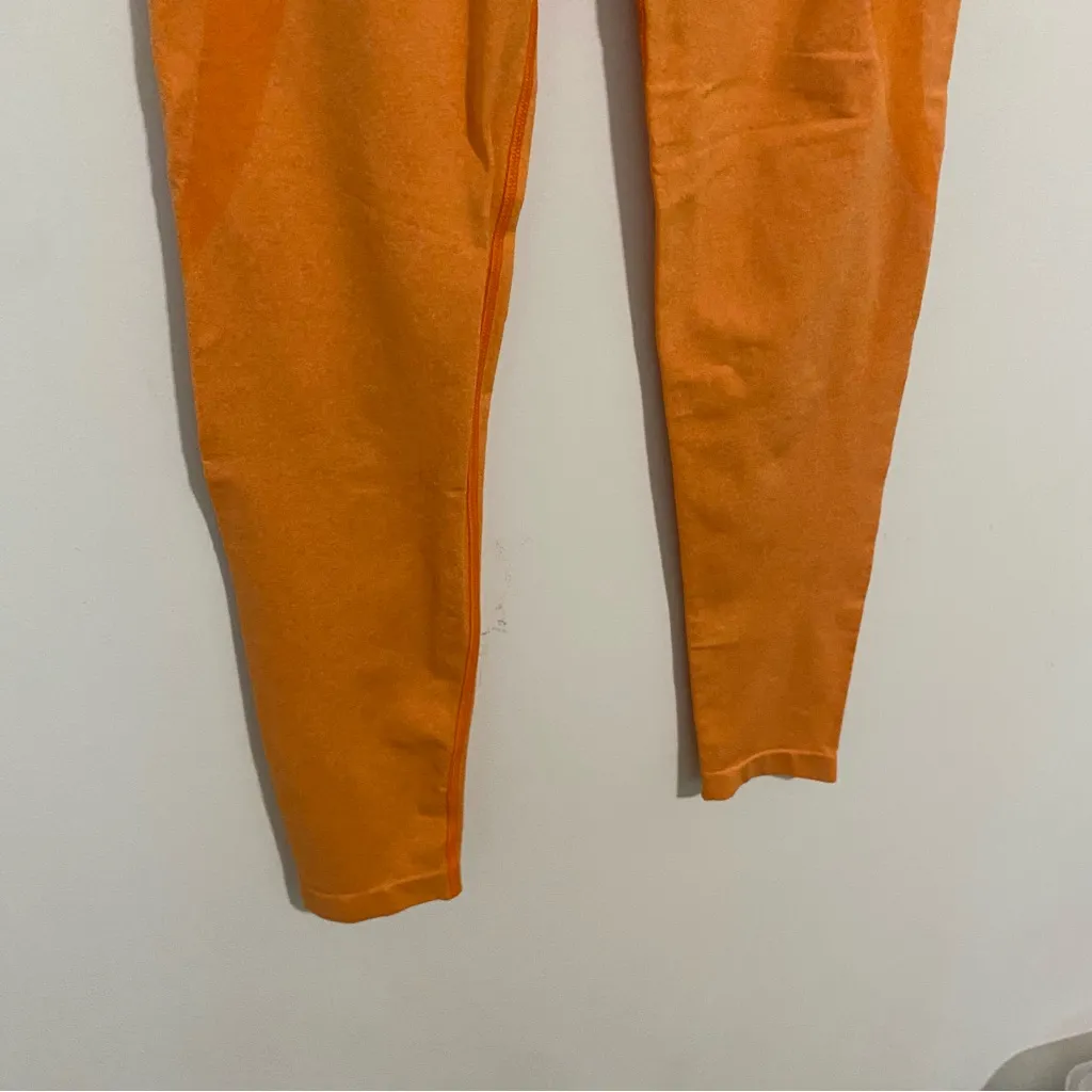 NVGTN Sunset Orange Contour Seamless Leggings size Small - Image 5