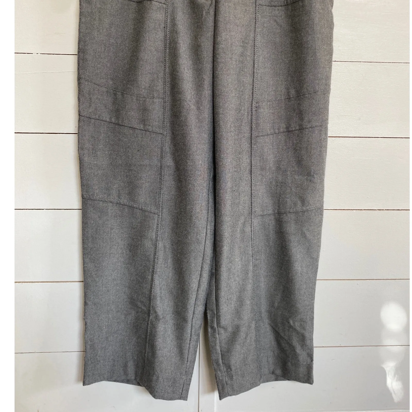 Democracy Clothing Curve Equality Straight Leg Pants Grey Heather Drawstring 12 Gray - Image 11