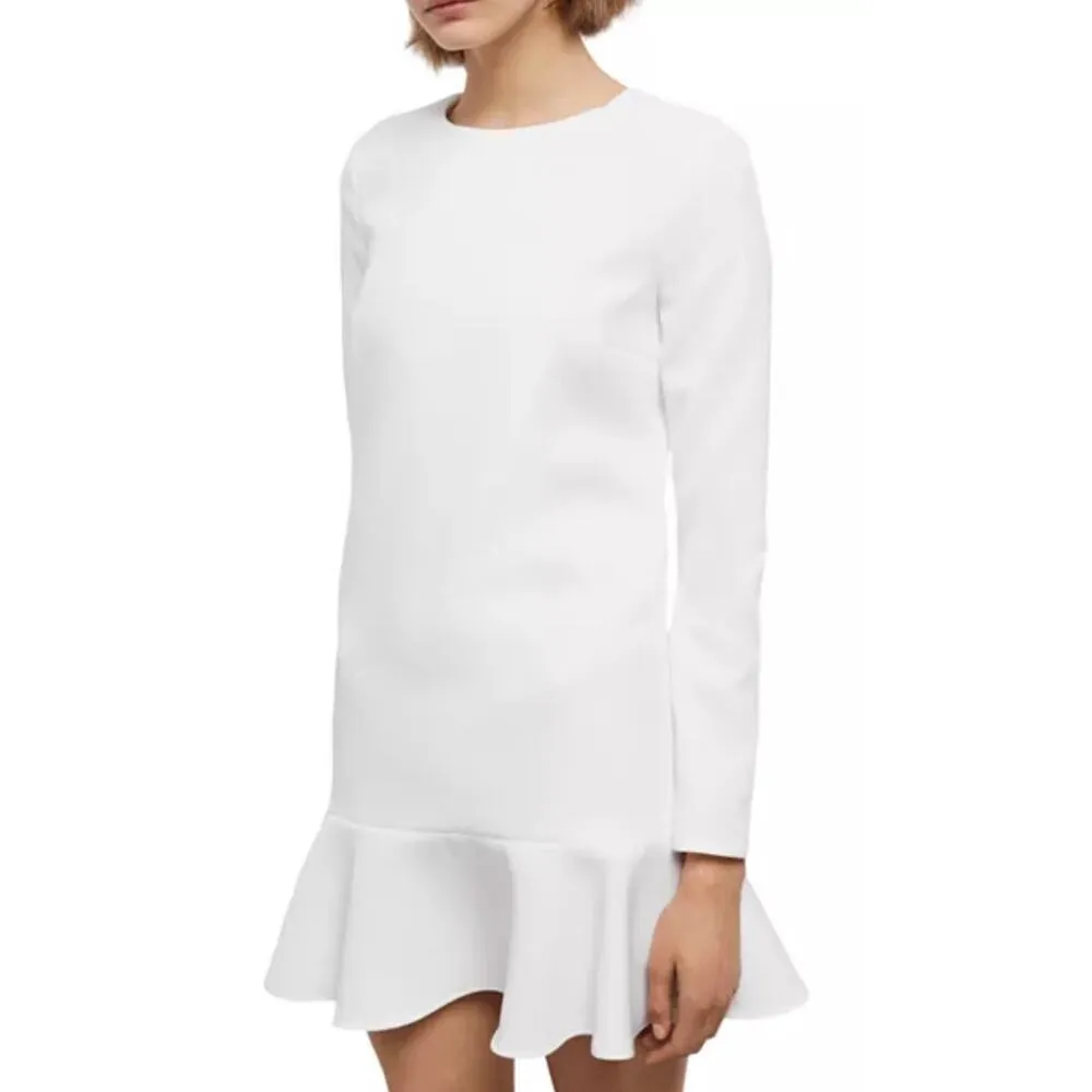 The Kooples White Peplum Dress with Ruffles NWT Size Medium | Retail $465 - Image 8