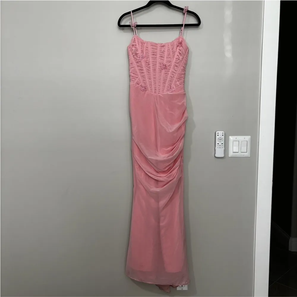 HOUSE OF CB Romola Maxi Cocktail Dress Pink Size Small - Image 2
