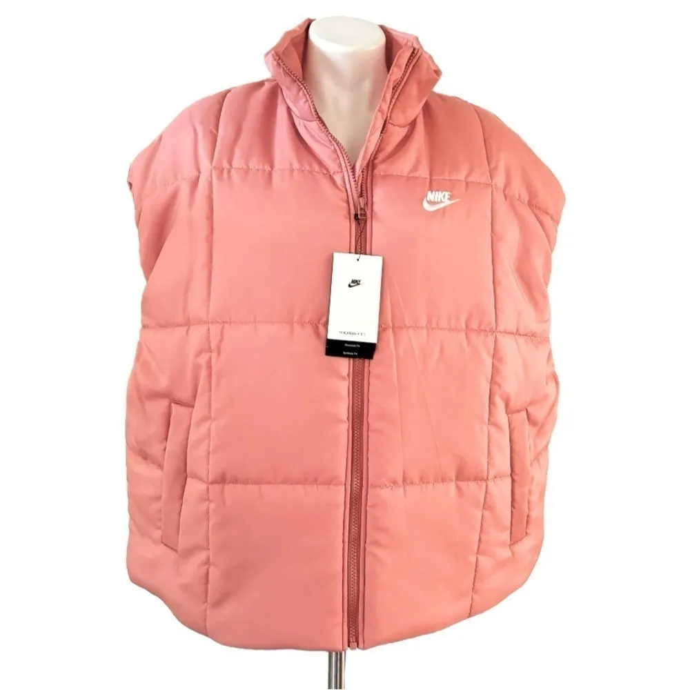 NIKE Sportswear Therma-FIT Puffer Vest Pink Stardust Size L NEW - Image 4
