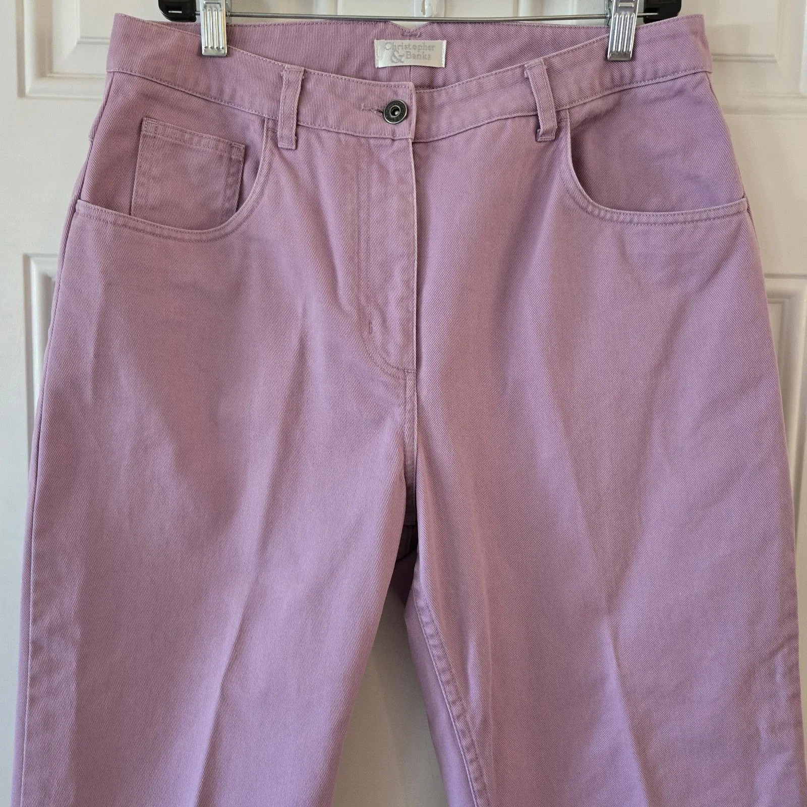 Christopher & Banks Classic Fit Capris Women Size 10 Purple Cropped Jeans Denim - Image 3