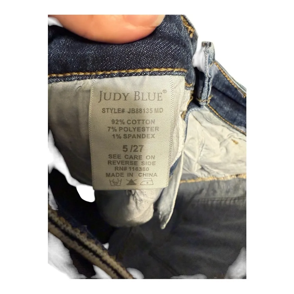 Judy Blue Women's High Waist Destroyed Relaxed Fit Jeans Medium Wash Size 5/27 - Image 7