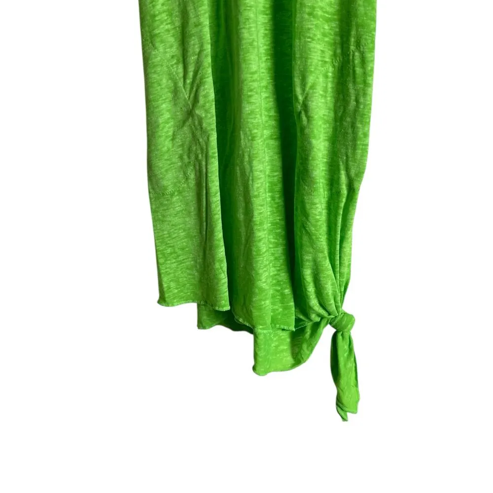 Becca Beach Date High Neck Lime Green Side Knot Swim Coverup Dress Size S - Image 4