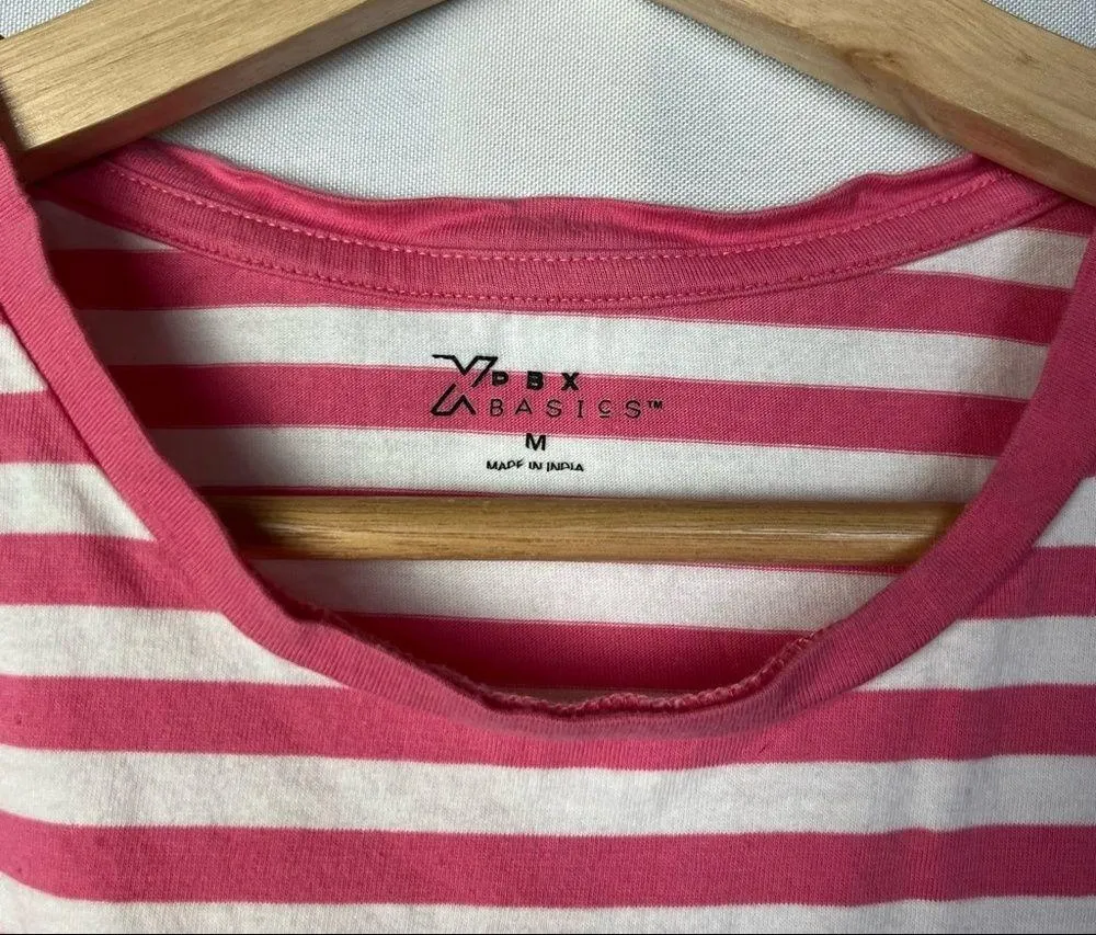 RBX Pink & White Stripe Athletic Crew Neck T - Image 4