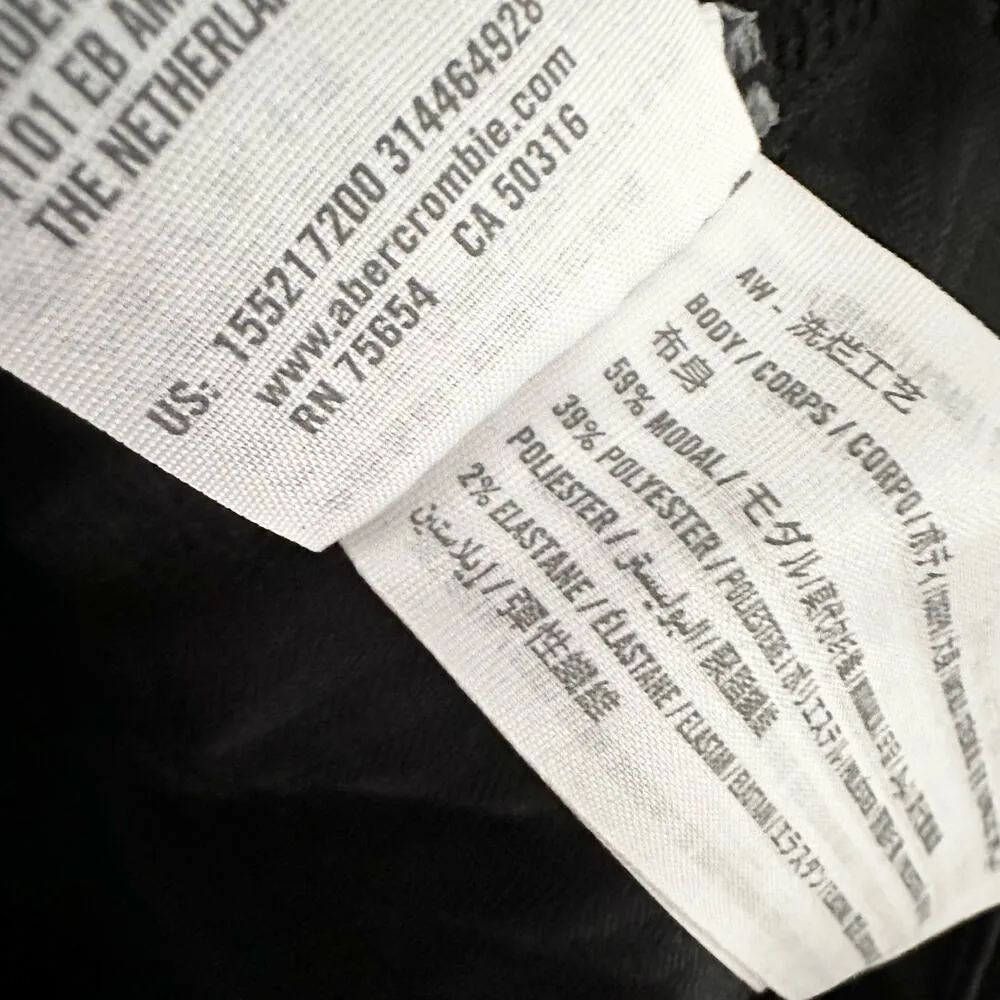 Abercrombie & Fitch Black Coated The Ankle Straight Ultra High Rise Jeans 28/6R - Image 7