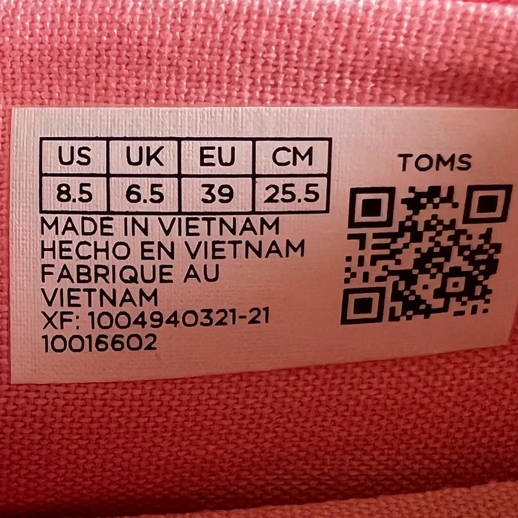 Toms Alpargata Tropical Tiki Slip On Women's Shoe Size 8.5 #250932 - Image 7