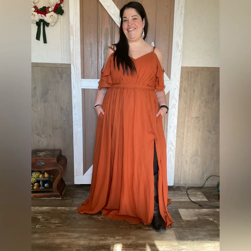 Elegant Burnt Orange Off - Image 6