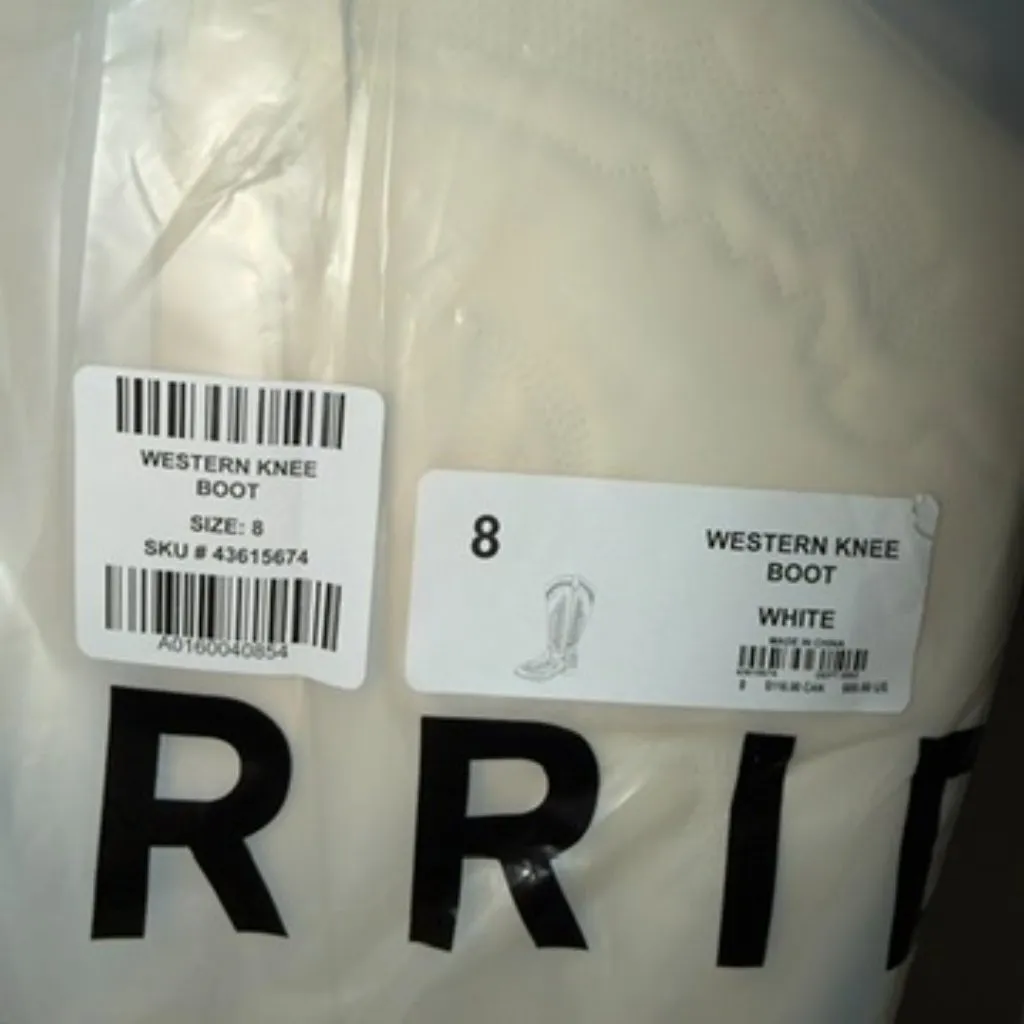 Torrid New Western Knee High Boots Women’s Size 8WW Wide Width White - Image 3