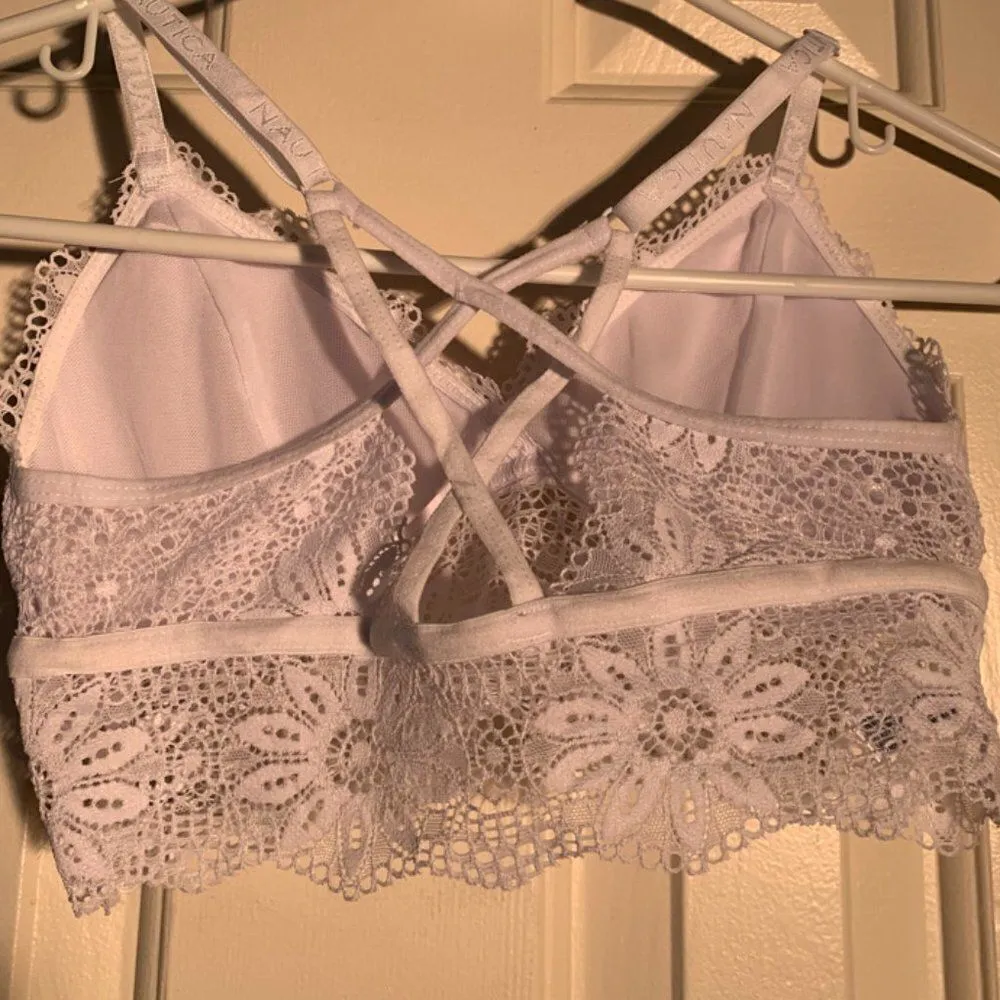 Nautica Intimates White Lace Bralette - Image 4