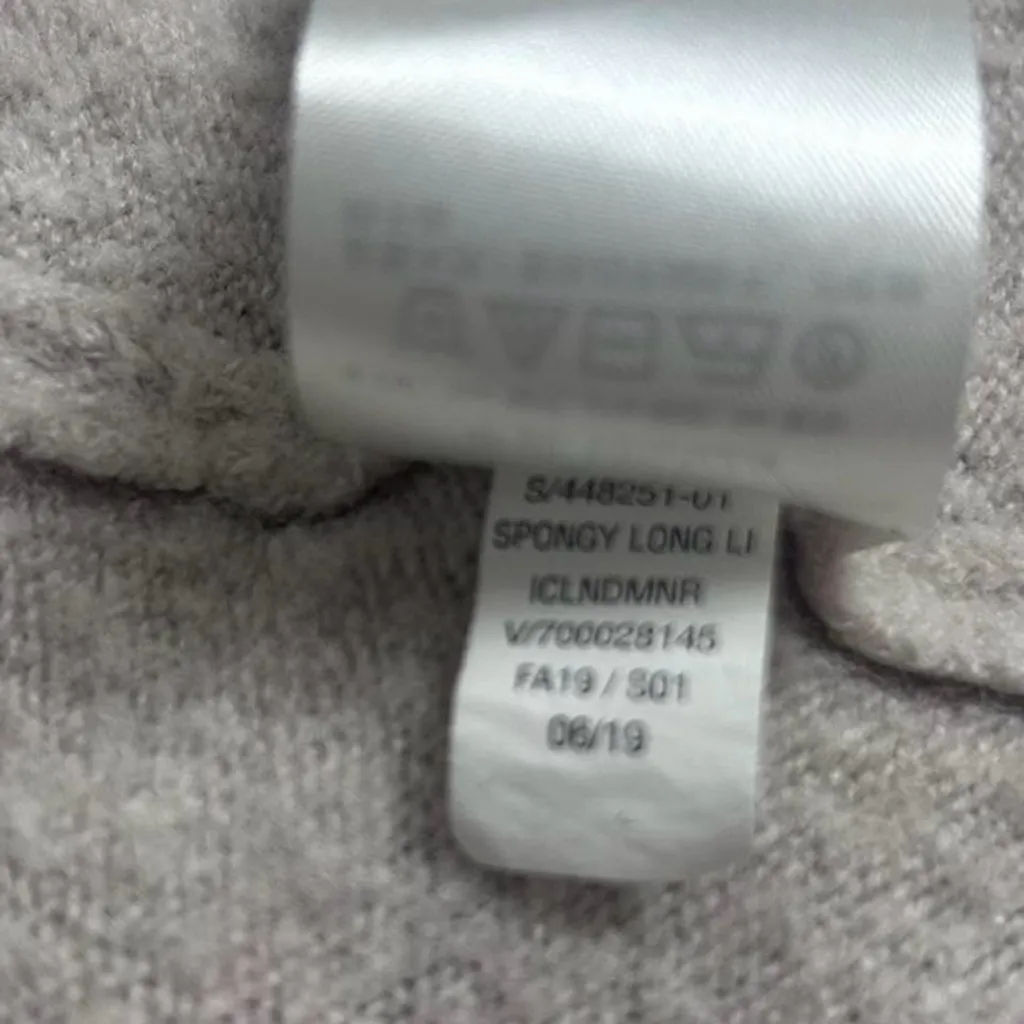 Old Navy Oatmeal Open Front Cardigan Sweater Size Medium Longline Pockets - Image 8