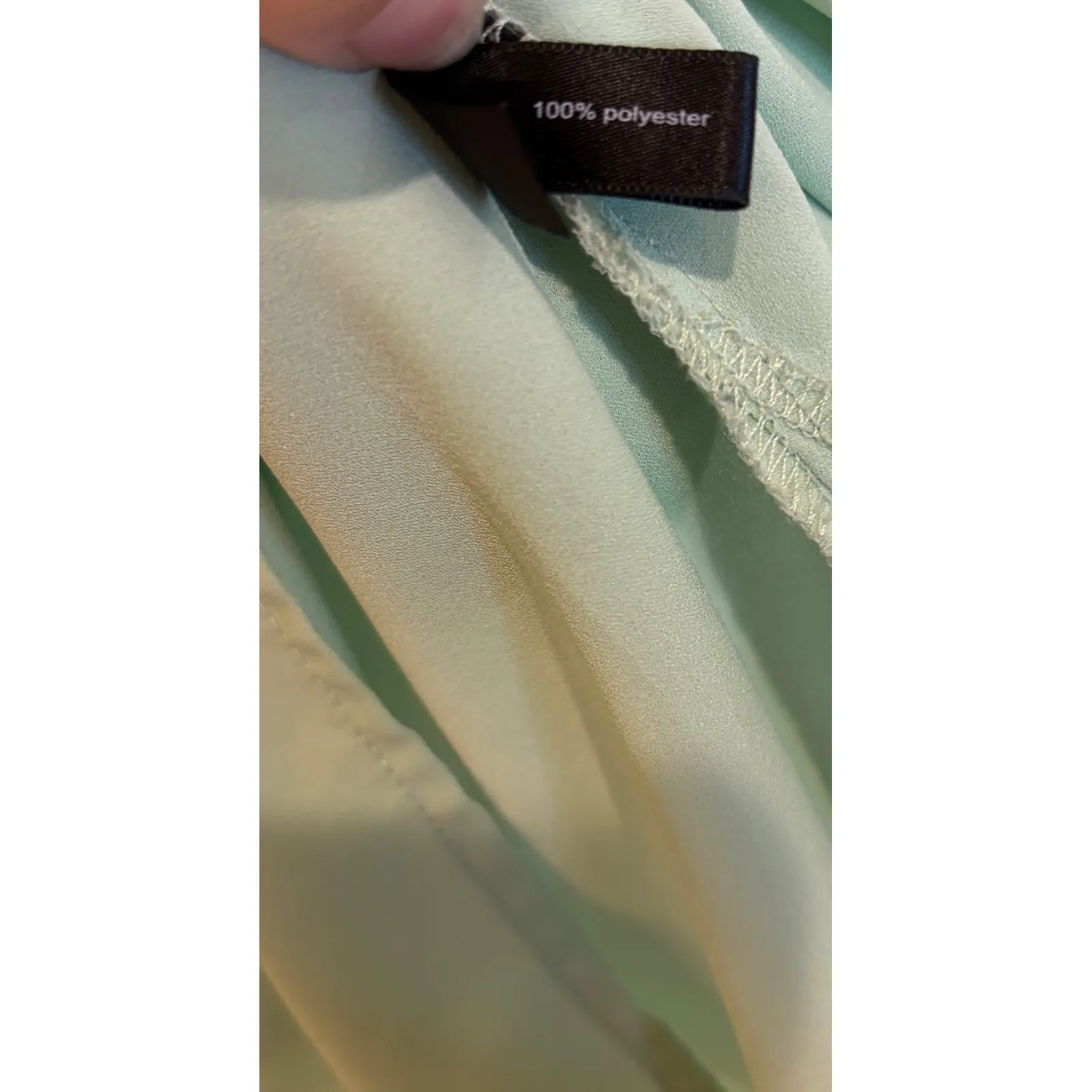 The‎ Limited Womens Top Blouse Medium M Green Ruffle Sleeve Pleated Career - Image 4