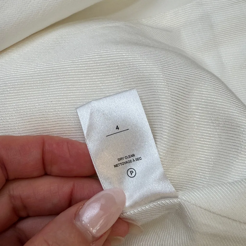 ALC Donovan Linen Blend Lined White Blazer Jacket Size 4 NWT - Image 12