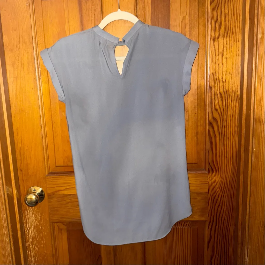 EUC Express Short Sleeve Work Blouse, Grey, Size XS - Image 2