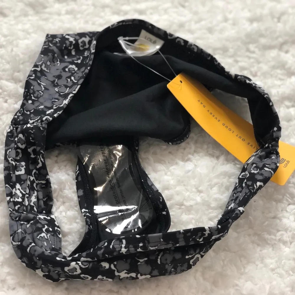 🆕 Lole Rio floral gray black bikini bottoms large - Image 4