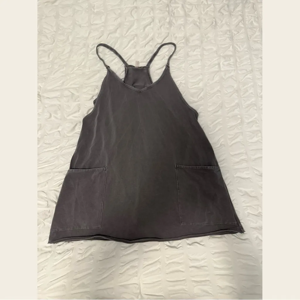 Free People Hot Shot Mini Dress! Gray Size M - Image 2