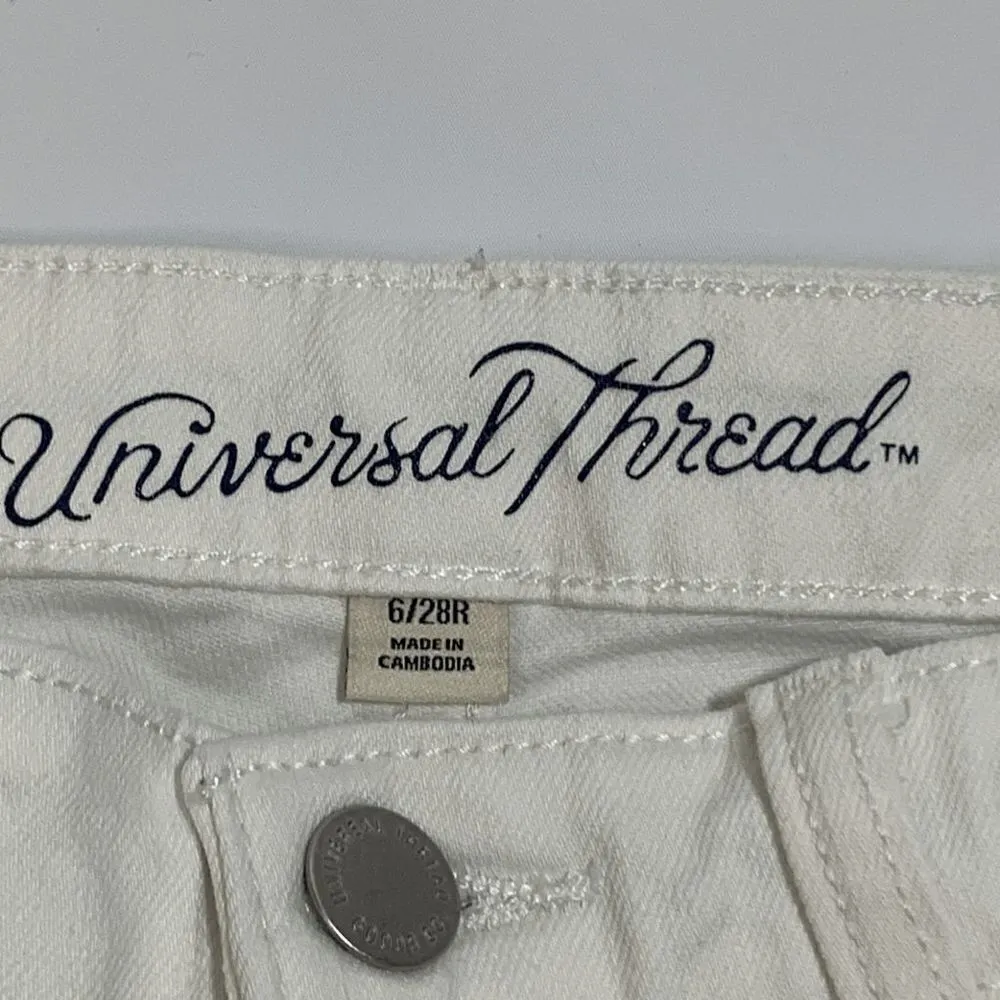 Universal Thread High Rise Distressed Jegging White Denim - Image 7