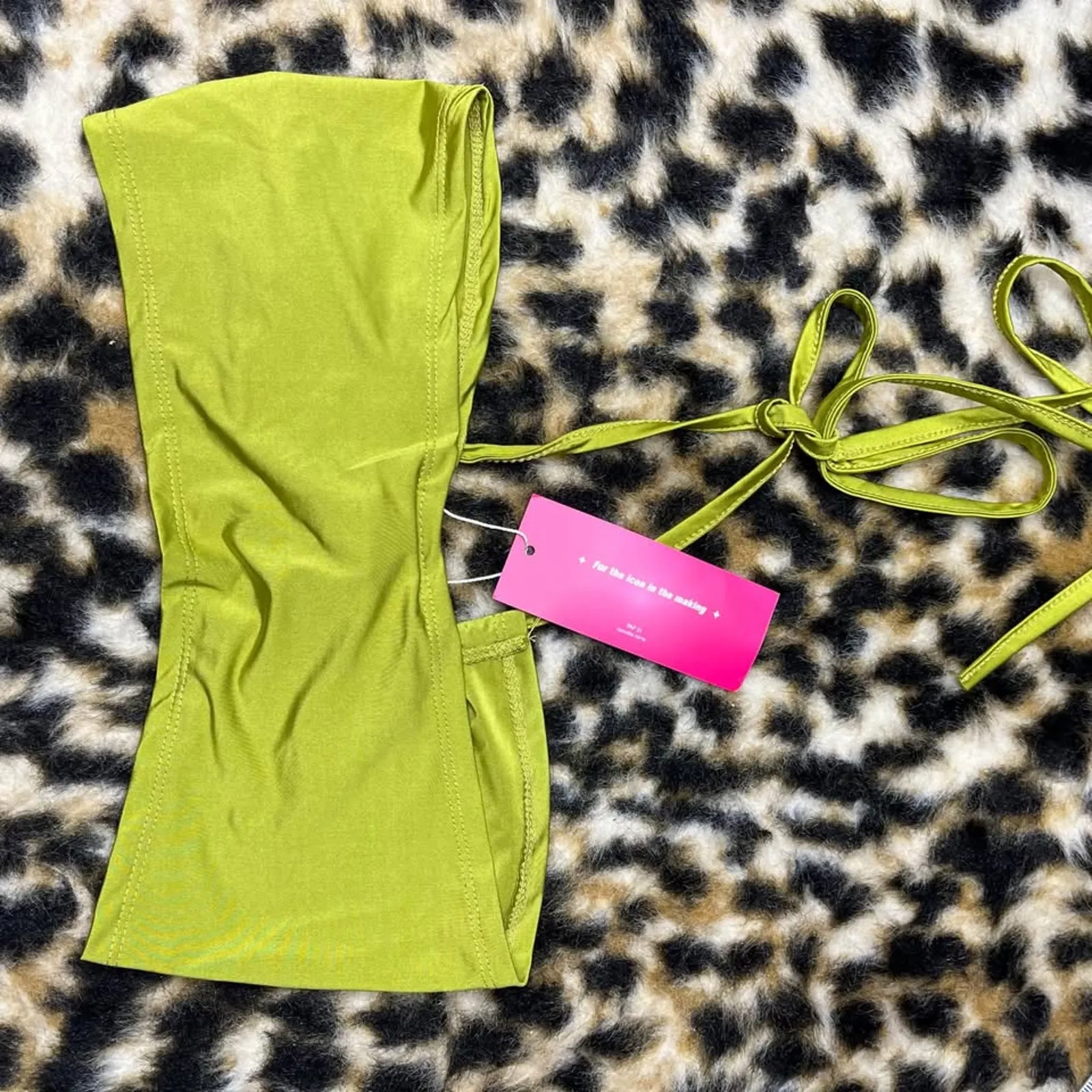 SHEIN Chartreuse Halter Top S NWT - Image 5