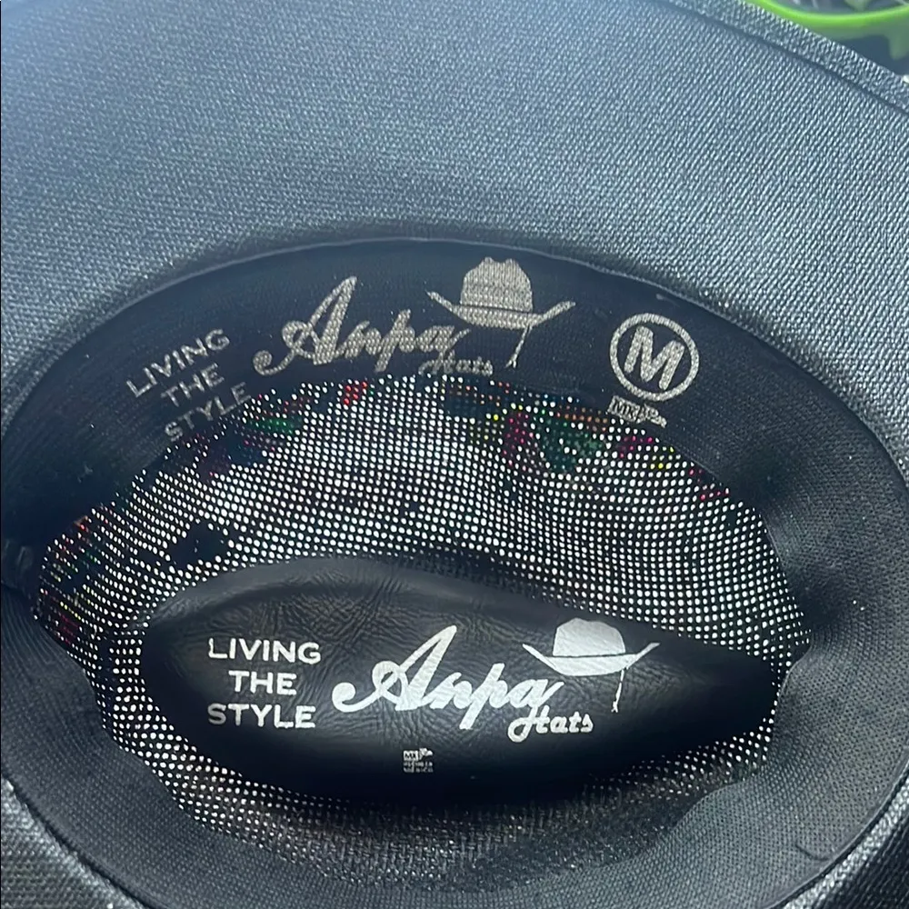 Black Floral Painted Hat - Image 2